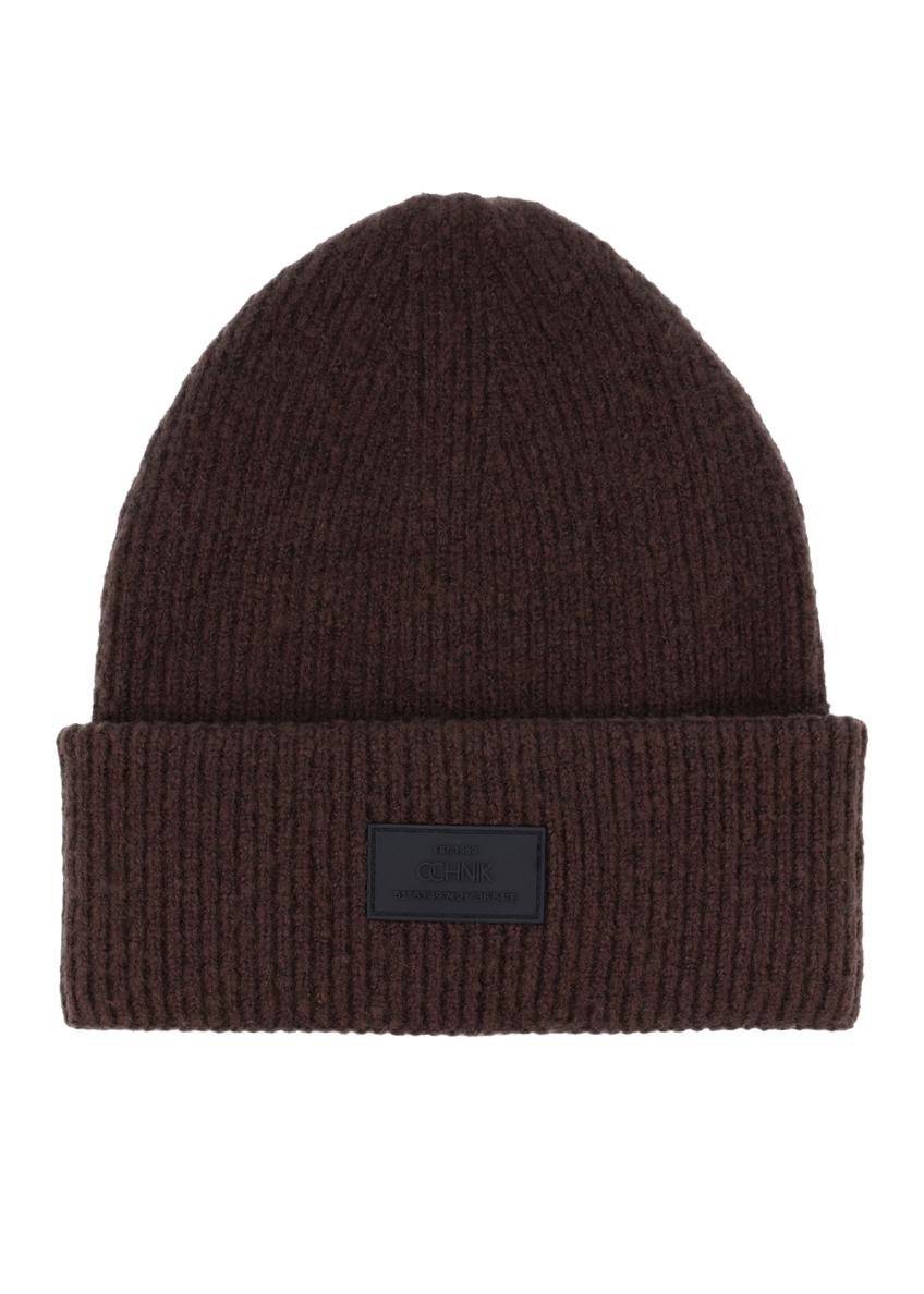 Brown men's cap CZAMT-0070A-1I(Z26), front product view on white background.
