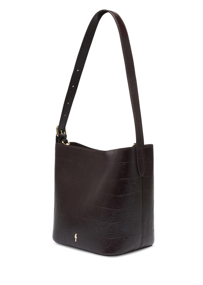Burgundy croco women's handbag TOREC-1305-4D(Z26)