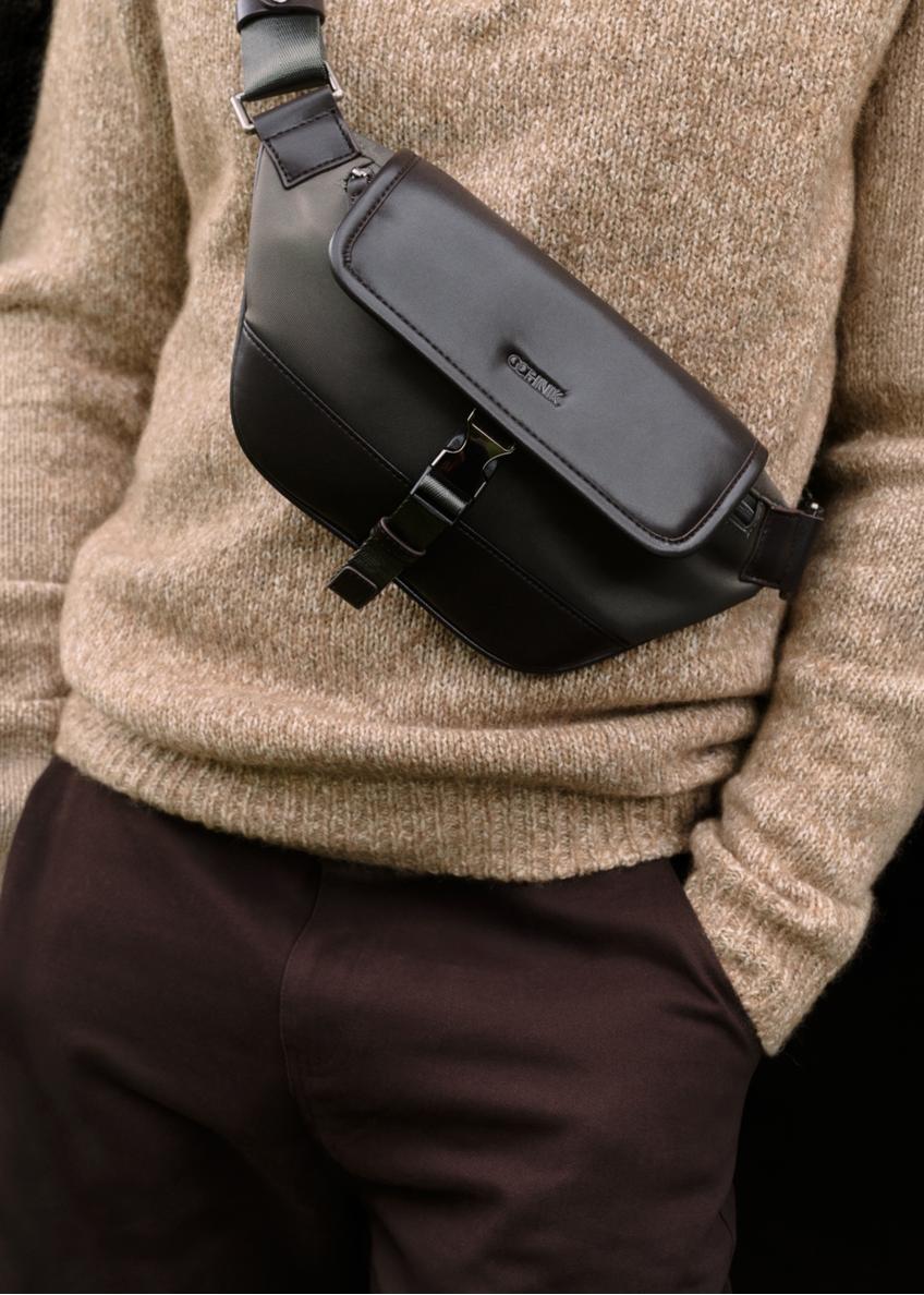 Men's khaki shoulder bag TORMN-0438-8B(Z26)