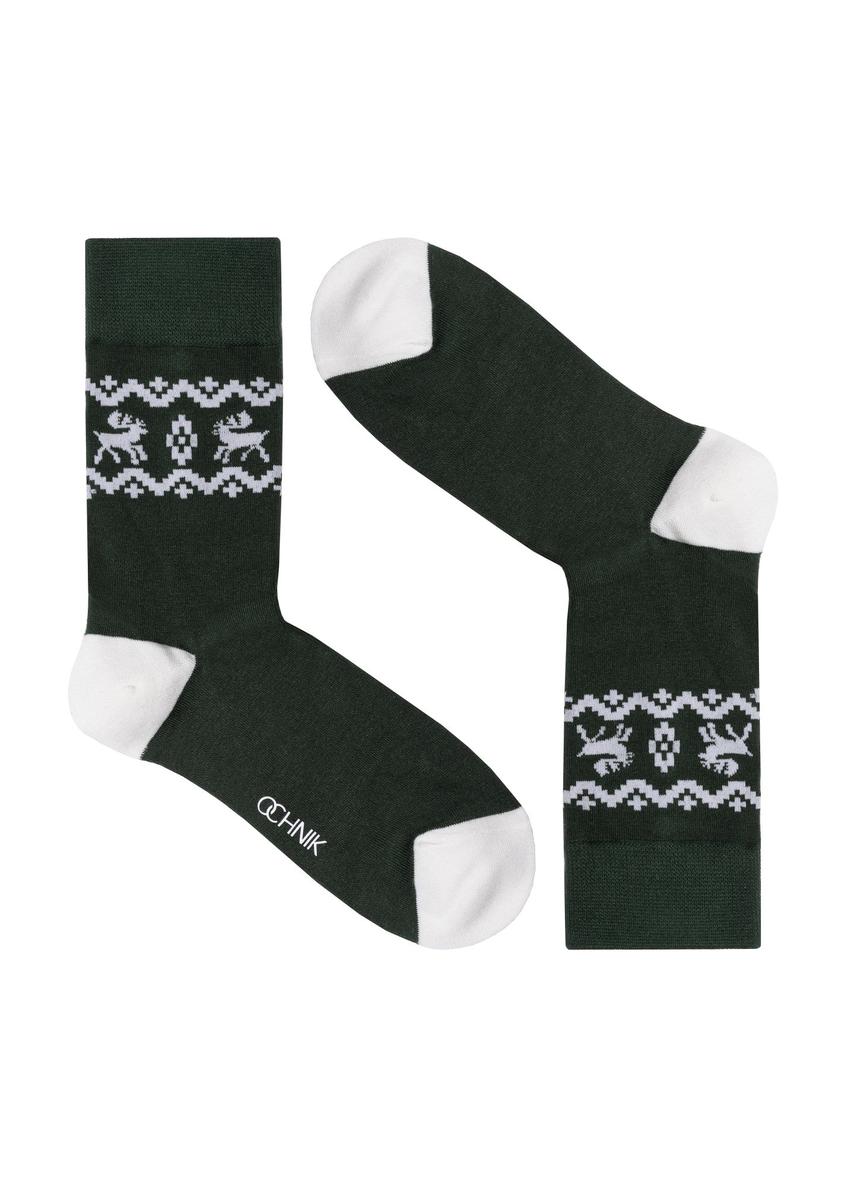 Green men's socks SKAMT-0184-54(Z23)-01