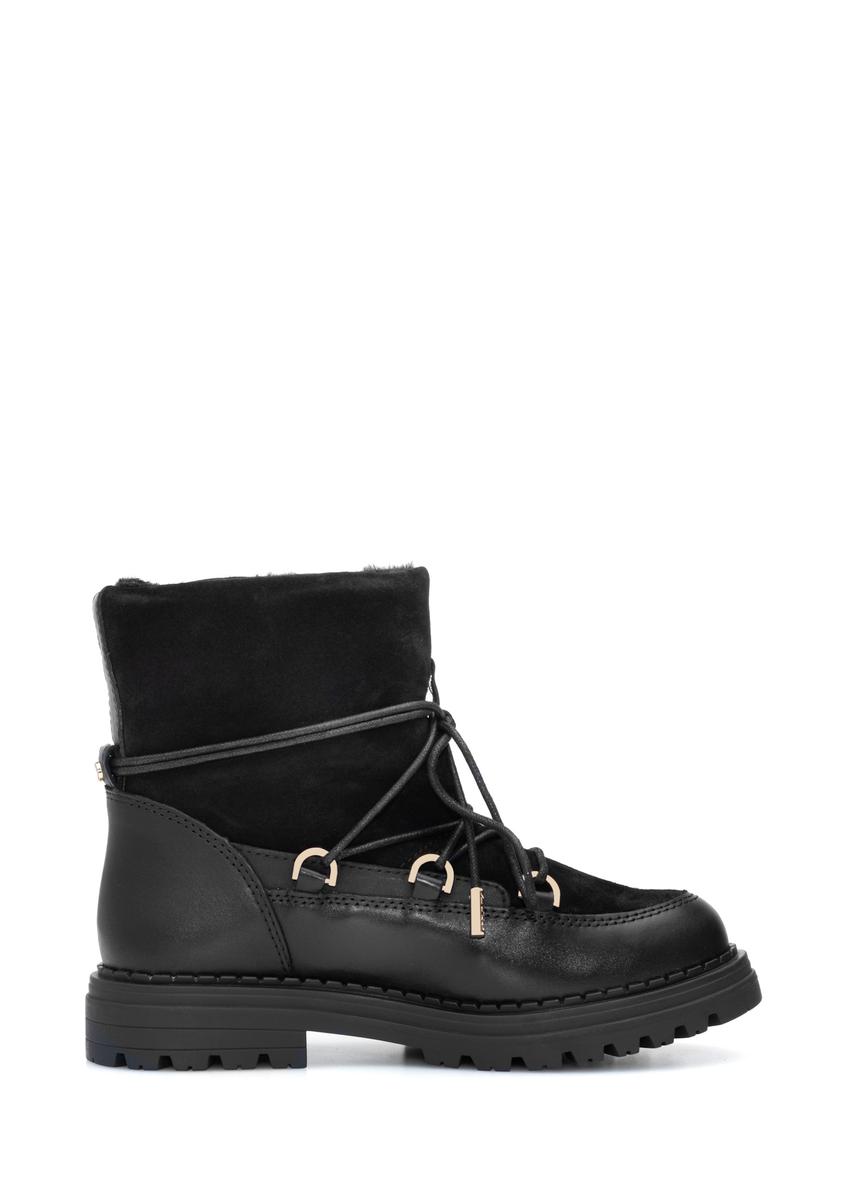 Black suede women's snow boots BUTYD-1201-99(Z25)