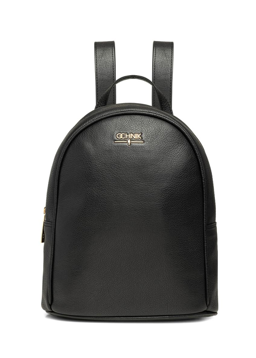 Black leather women's backpack TORES-1228-99(W26)