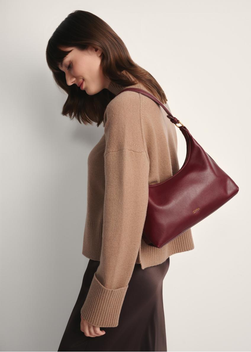 Burgundy women's handbag TOREC-1082-49(Z25)