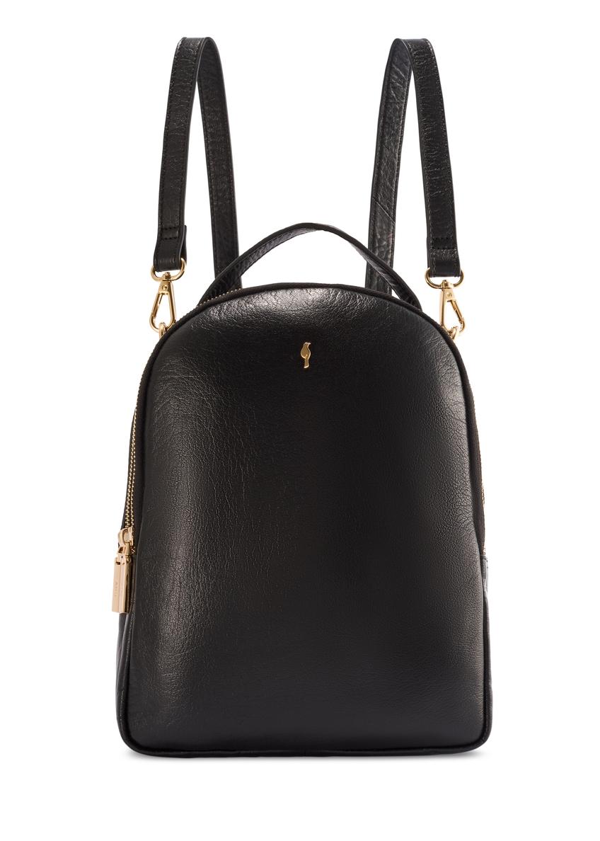Black leather women's backpack TORES-1162-99(Z25)