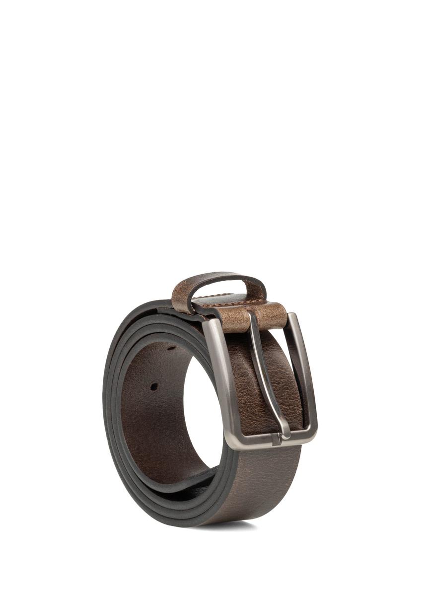 Men's brown leather belt PASMS-0275-1I(W26)