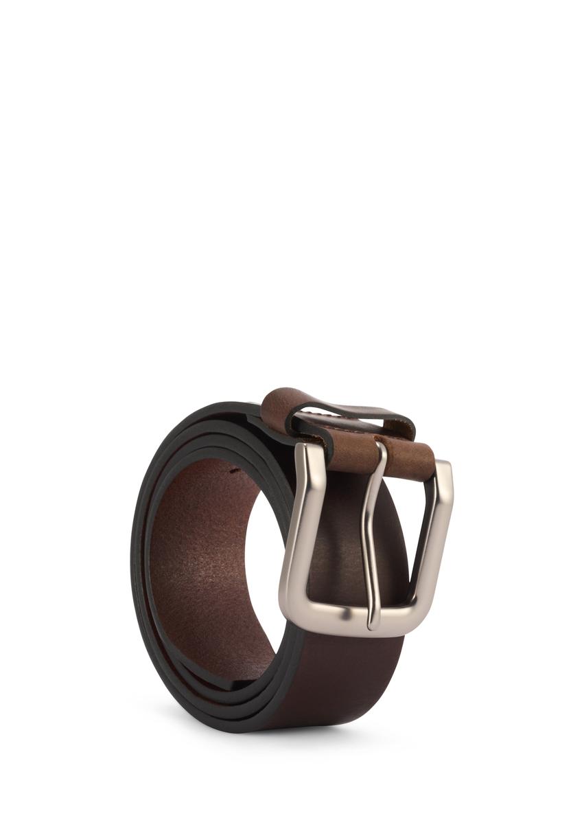 Men's brown leather belt PASMS-0271-89(Z25)