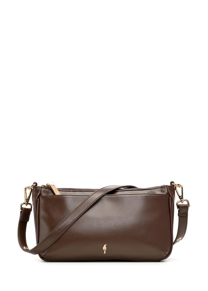 Brown women's shoulder bag TOREC-1245-1H(Z26)