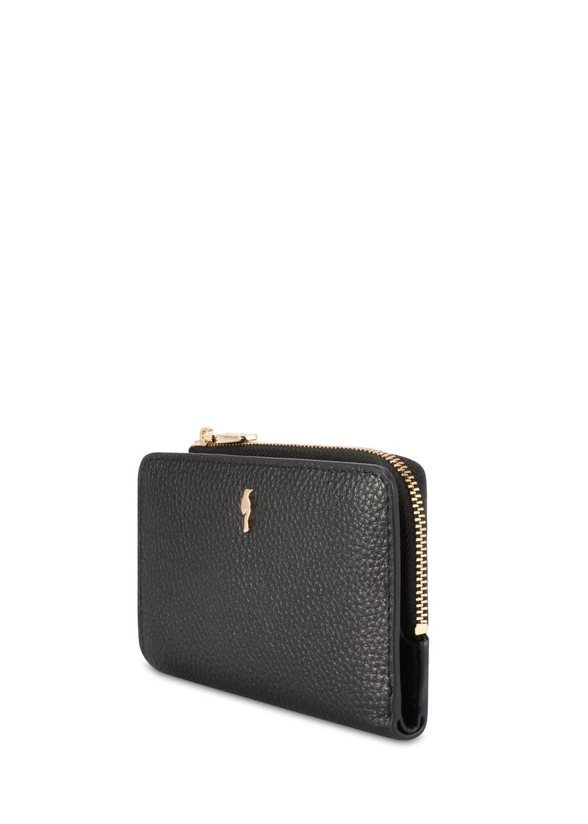 Women's leather wallet in black color PORES-0977R-9I(W26)