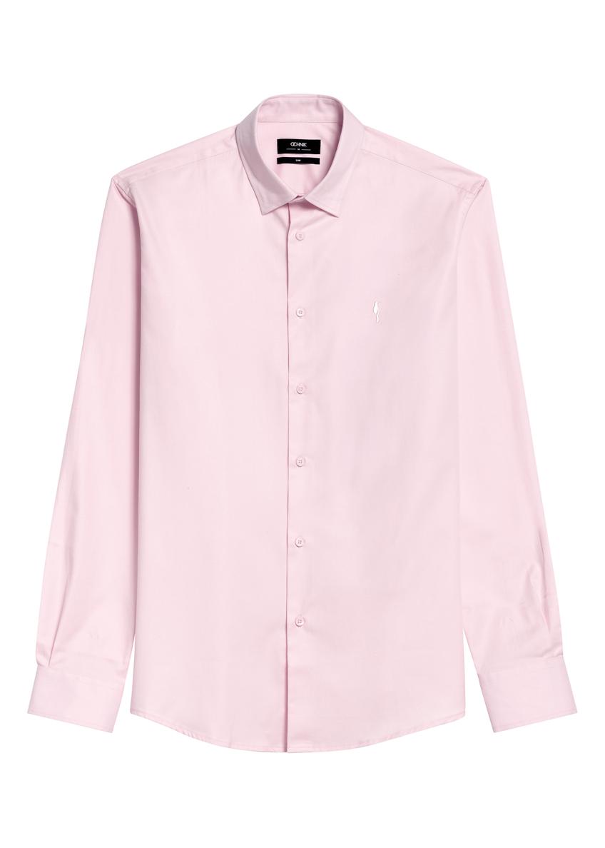 Pink slim men's shirt KOSMT-0351-5A(W26)