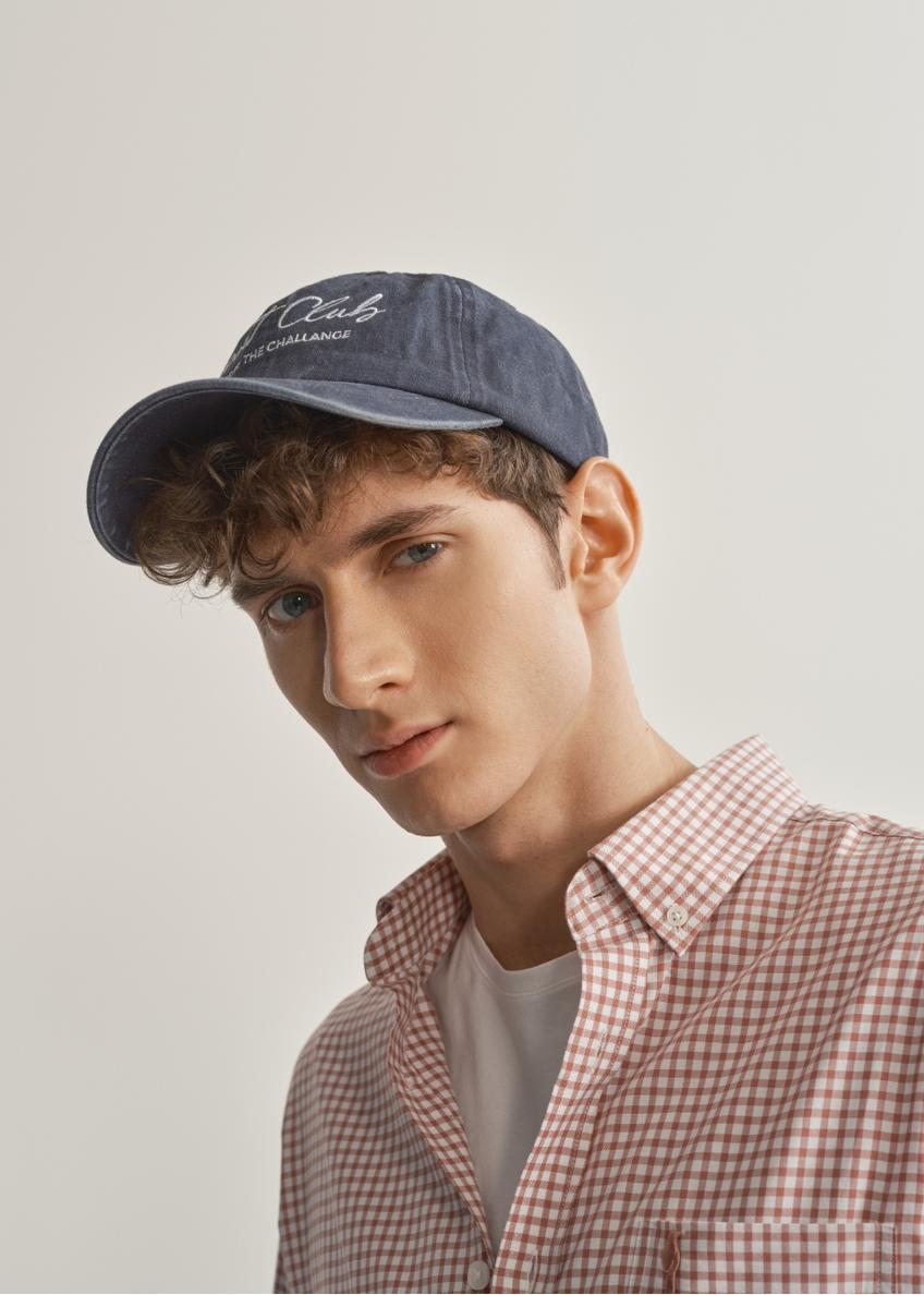 Navy blue baseball cap with embroidery CZALT-0006-17(W23)