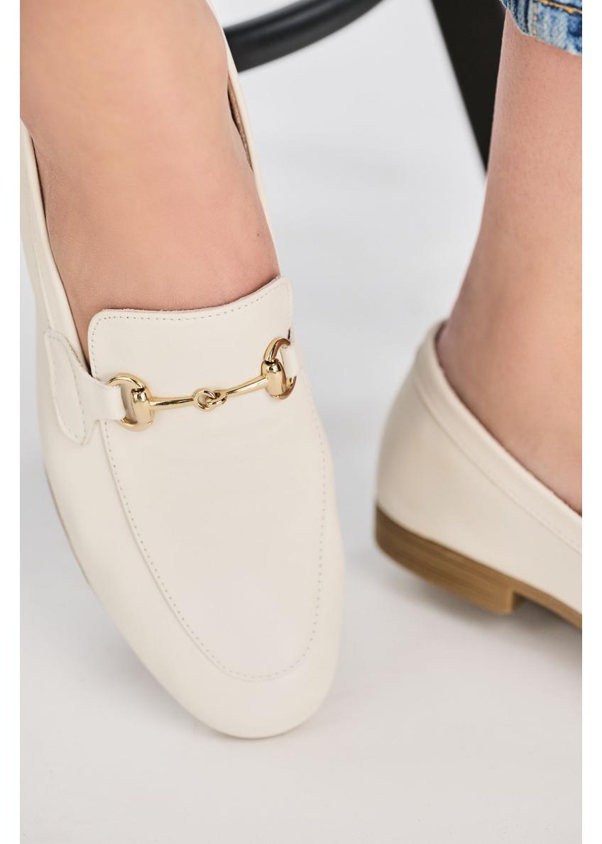 Women's leather moccasins with buckle BUTYD-0916-12(W25)