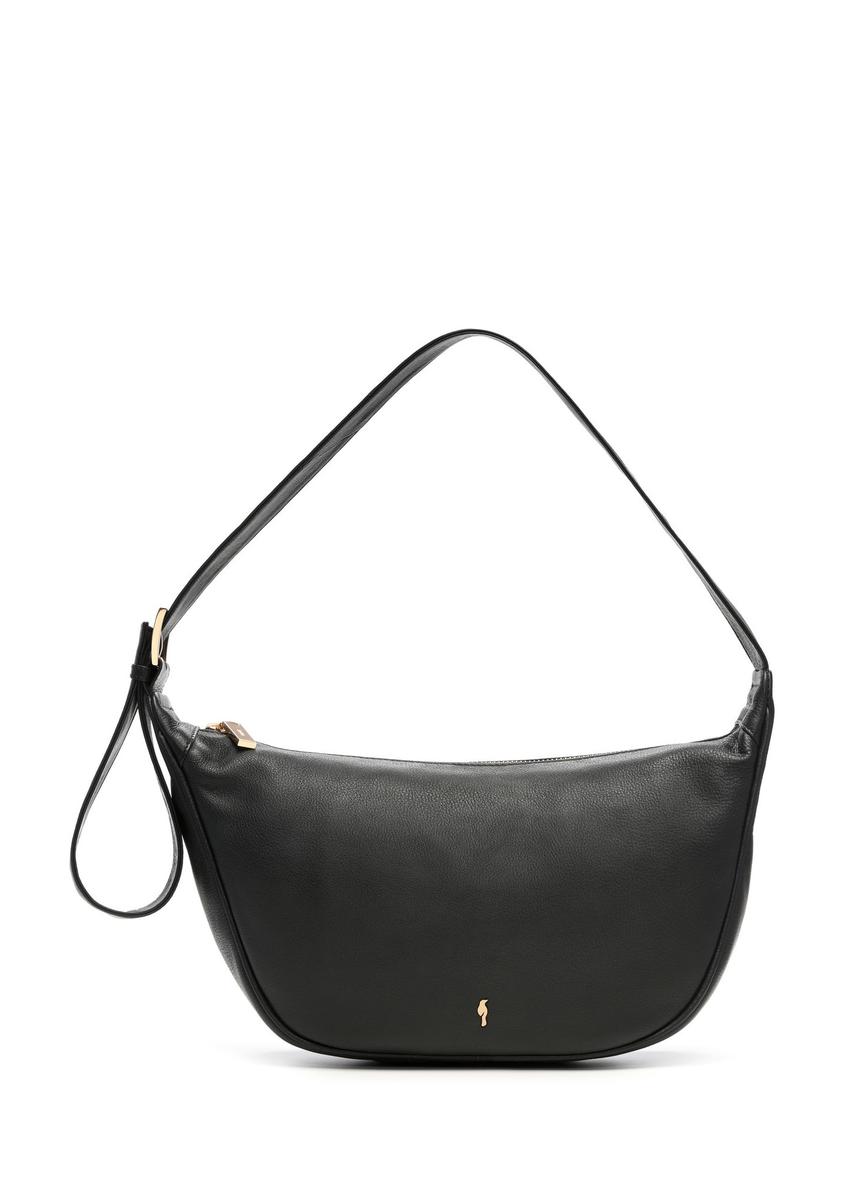 Black leather shoulder bag TORES-1317-99(Z26)