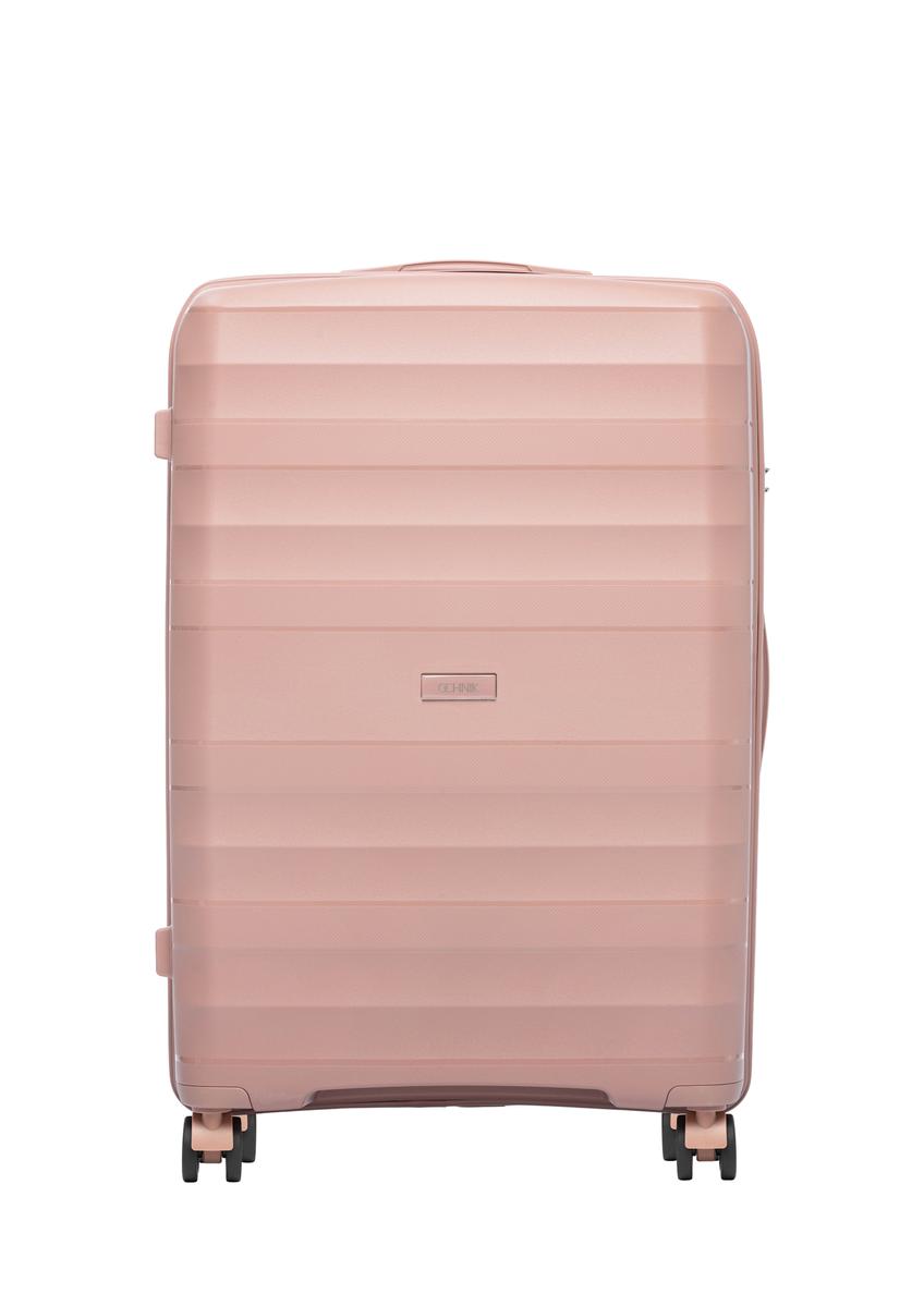 Large suitcase on wheels WALPP-0024-5B-28(W26), product view from the front on a white background.