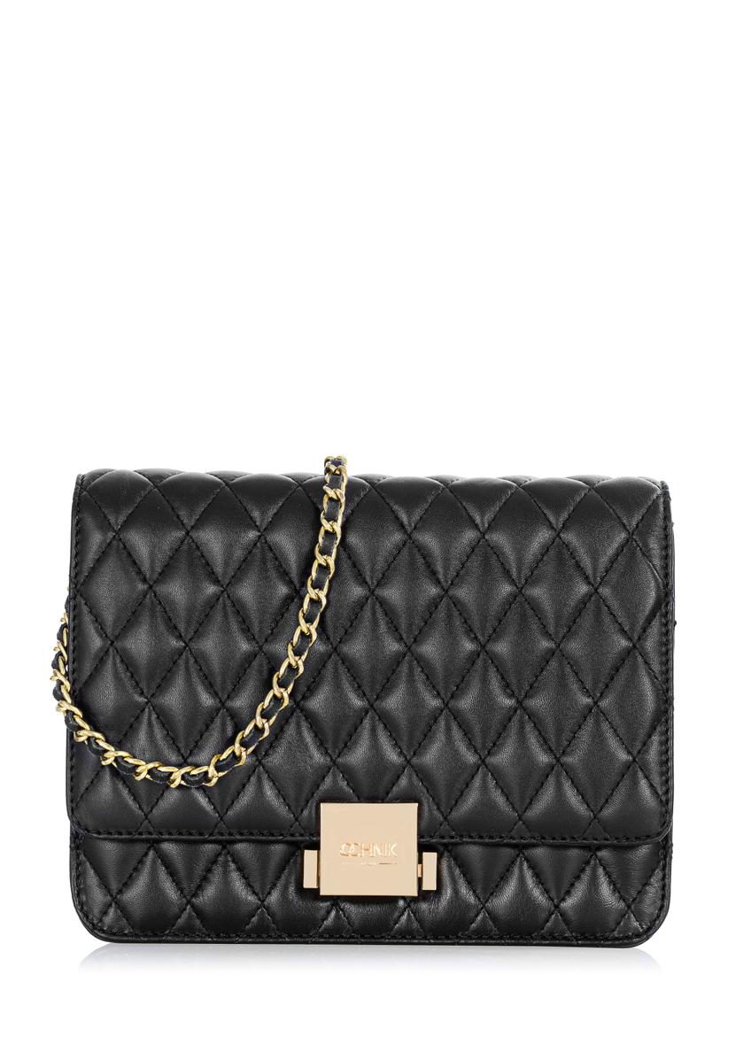 Women's quilted leather mailbag TORES-0907-99(W23)-09