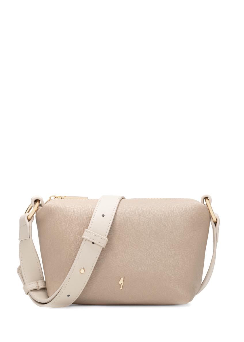 Small beige women's handbag TOREC-0882-1B(W26), front product view on white background.