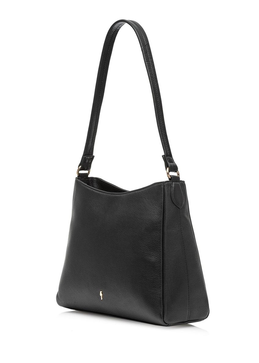 Leather black women's hobo bag TORES-0975D-99(W25)