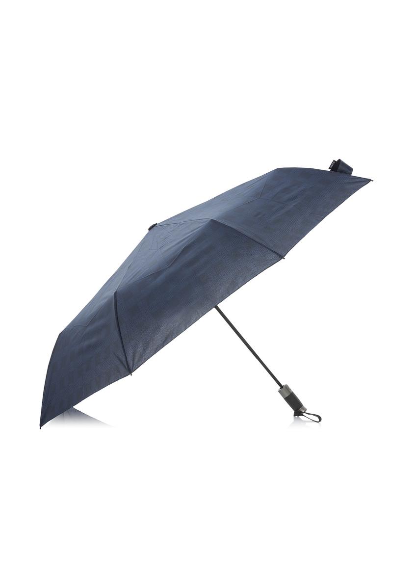 Navy blue folding men's umbrella PARSM-0031-69(W25), view of the unfolded product on a white background.