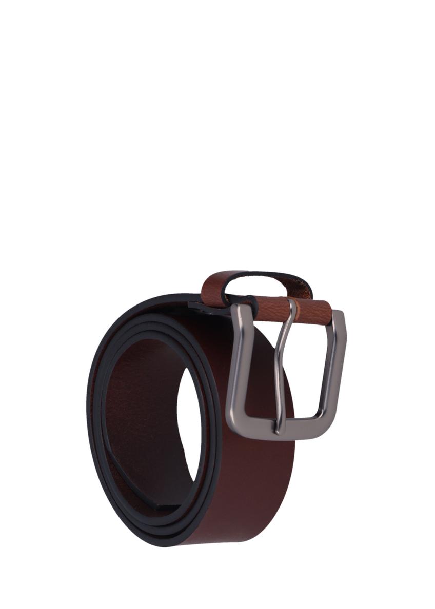 Men's brown leather belt PASMS-0271-1H(Z26)