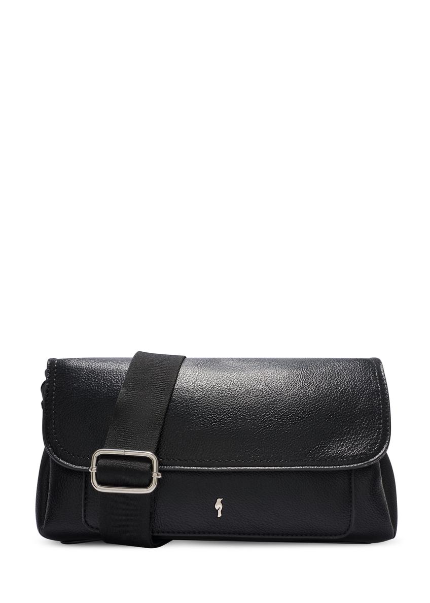 Black classic women's handbag TOREC-1124-99(W26), front product view on white background.