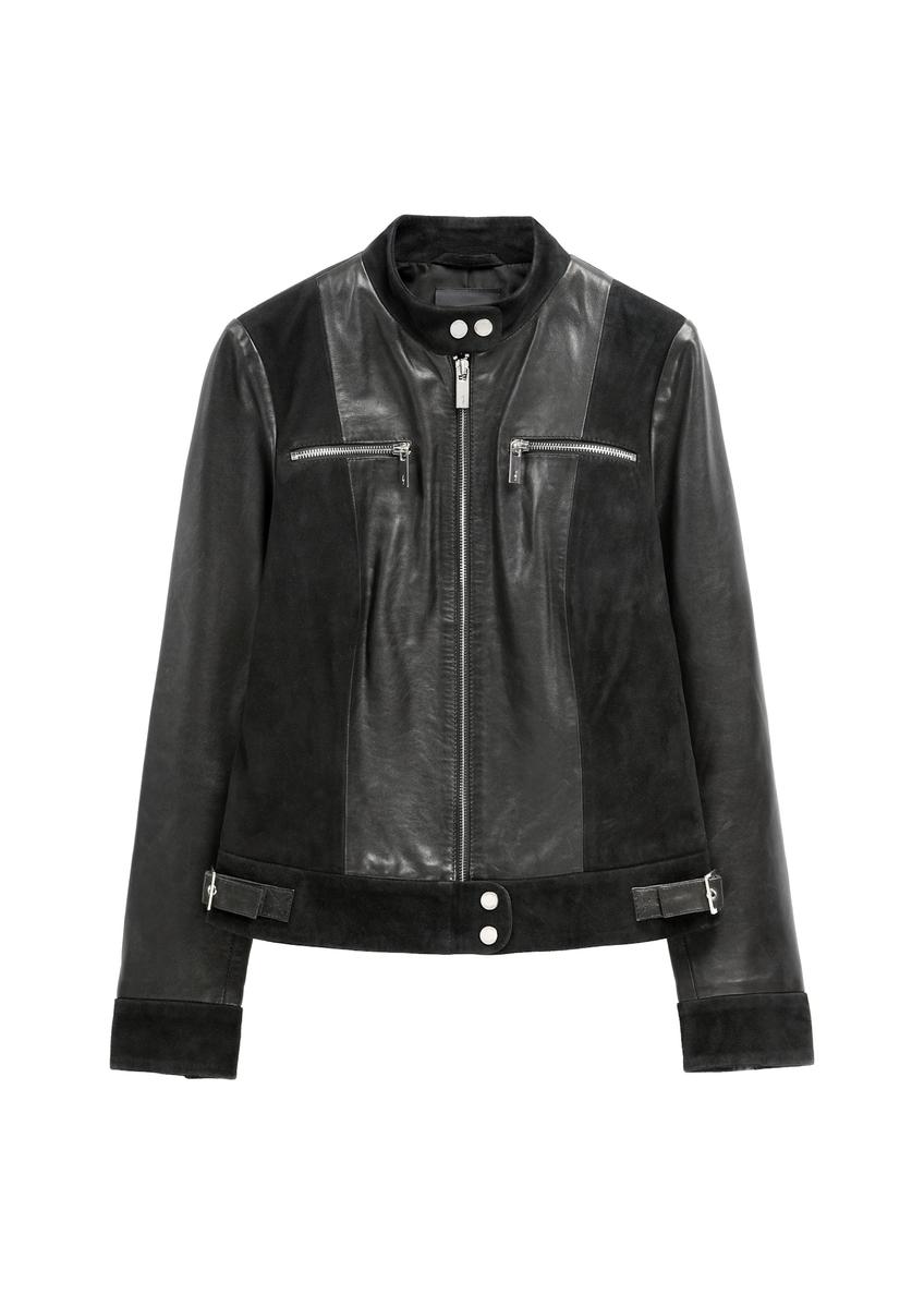 Black women's leather jacket KURDS-0587-99(W26)