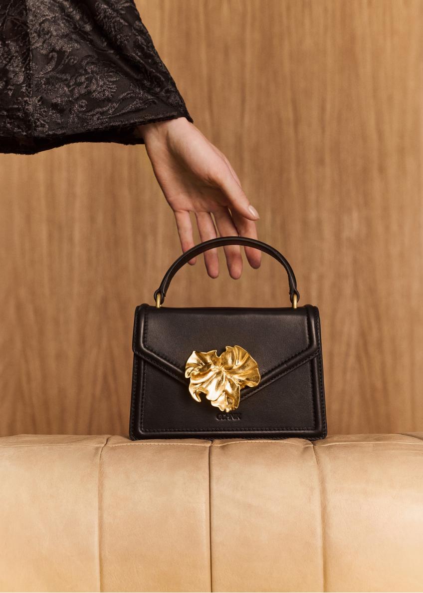 Black small women's handbag with decoration TORES-1393-99(Z26)
