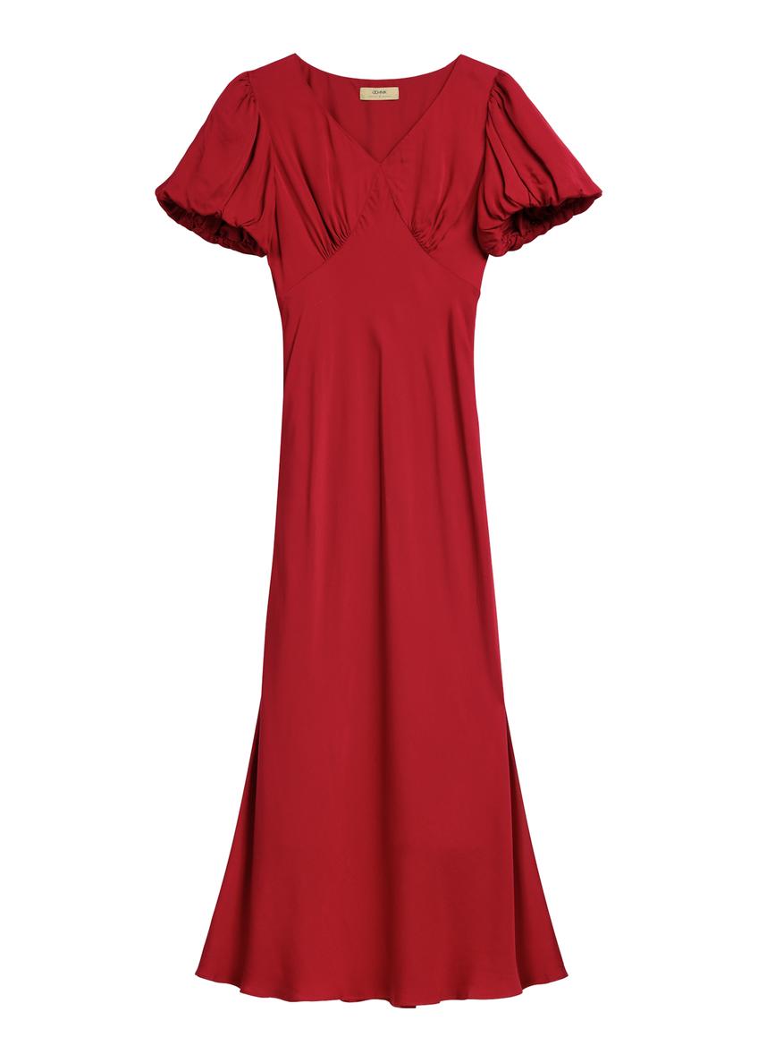 Red long women's dress SUKDT-0262-4B(W26)