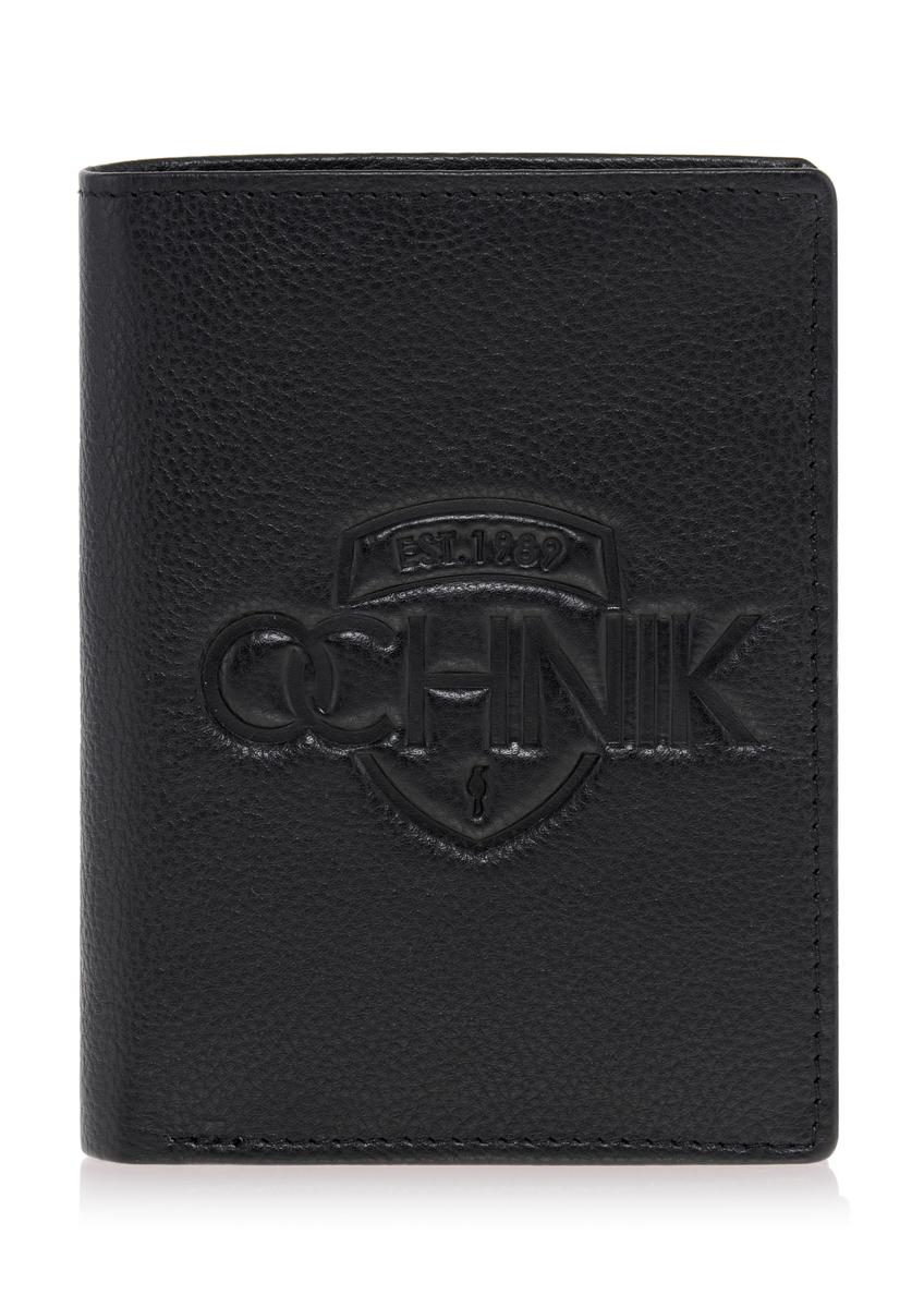 Men's leather wallet with embossing PORMS-0010A-99(W23)-01