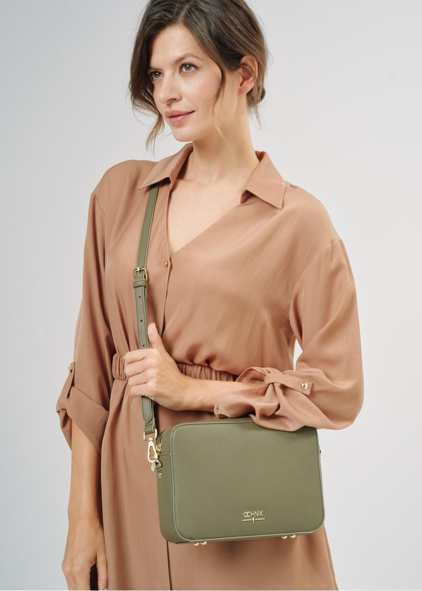 Classic women's handbag in khaki color TOREC-0003F-55(W24)