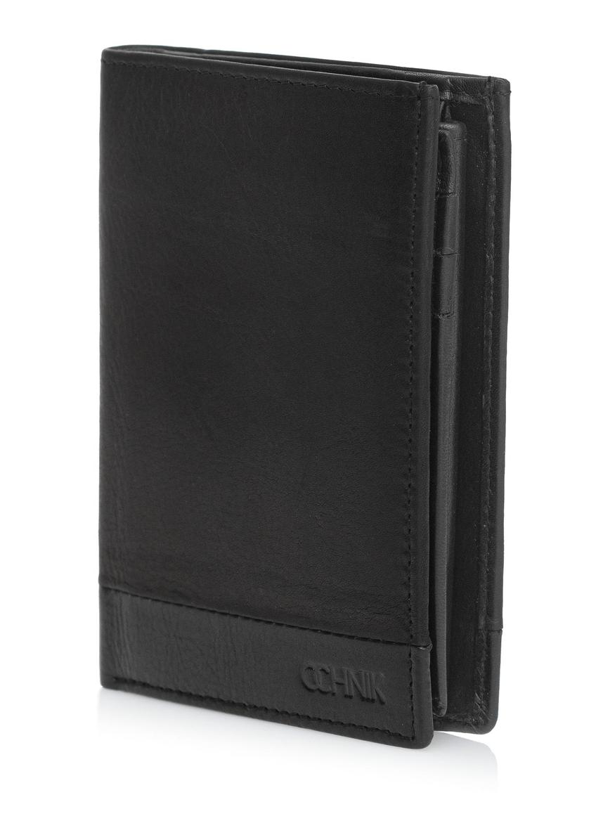 Black leather men's wallet PORMS-0621-99(Z24)