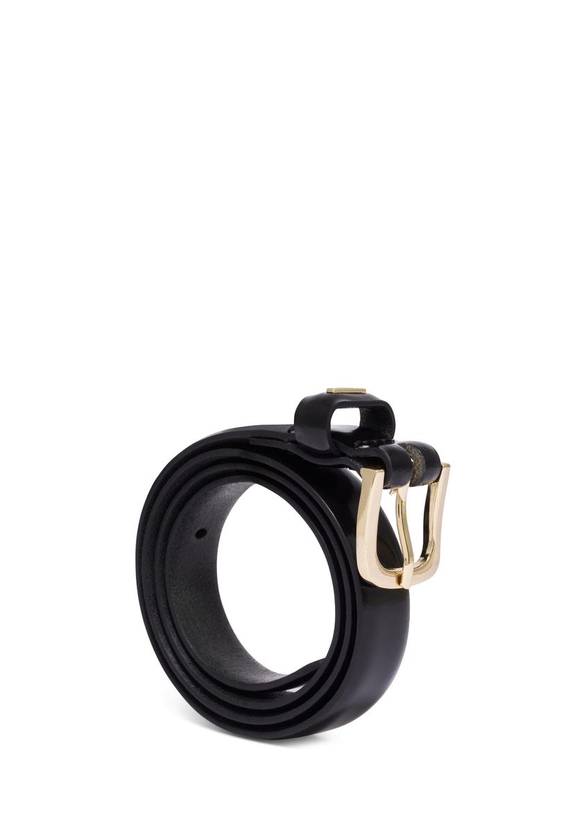 Black leather women's belt PASDS-0300-9F(Z26)