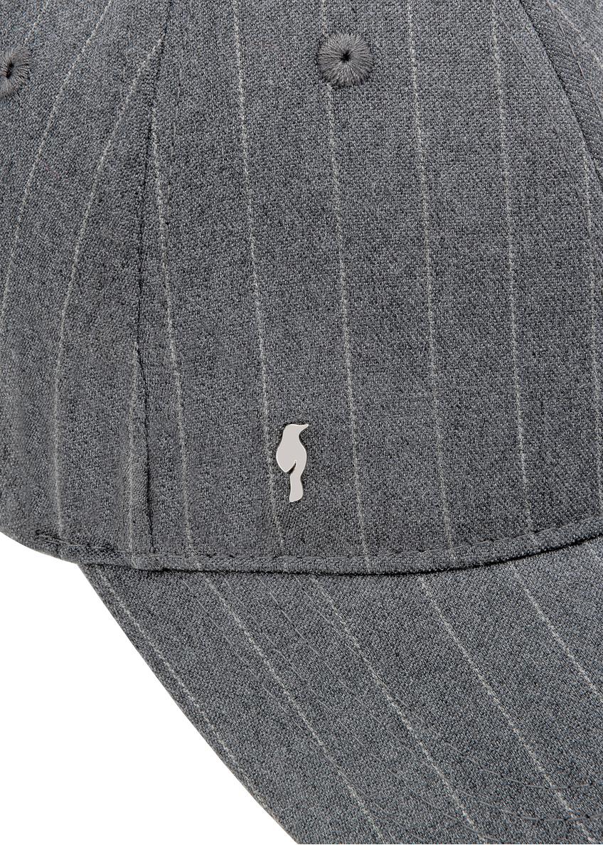 Gray men's cap with a visor CZAMT-0080-91(Z25)