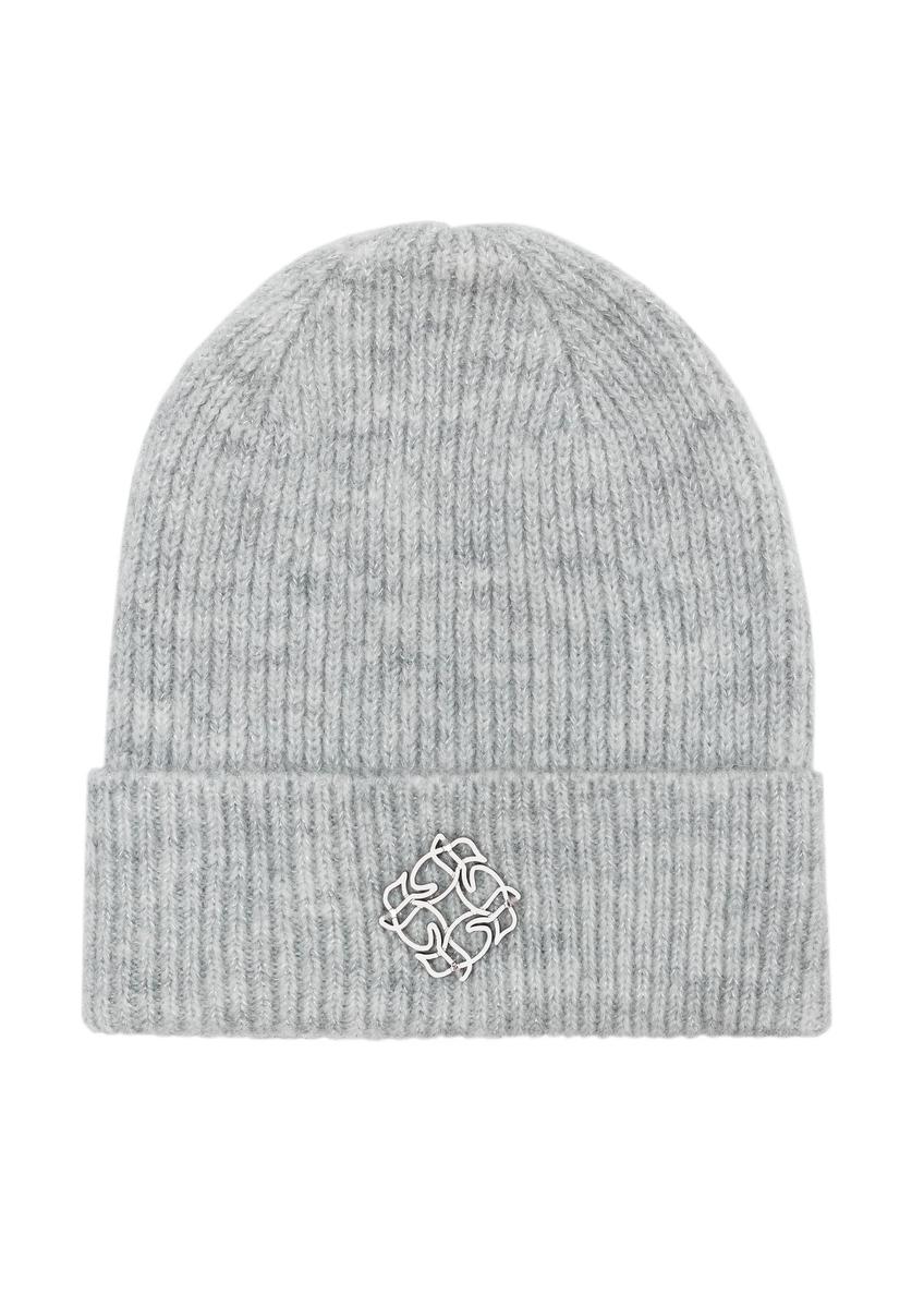 Light gray women's winter hat CZADT-0198-91(Z24)