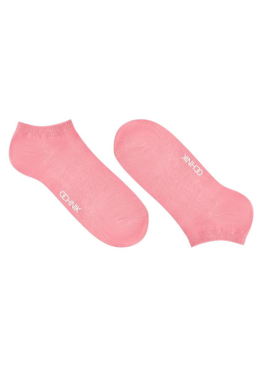 Women's short light pink socks SKADT-0053B-5A(W26), side product view on white background.
