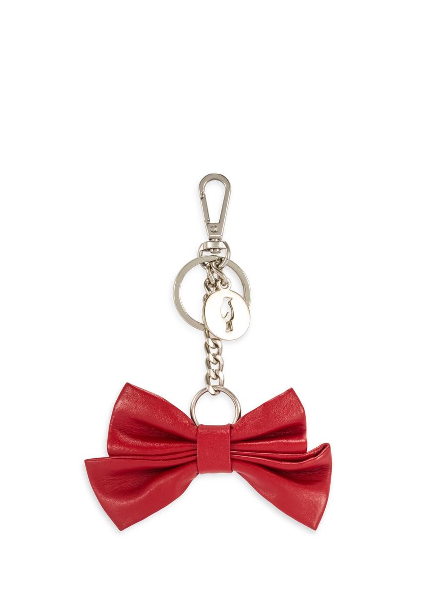 Leather bow-shaped keychain BRELOK-0217-42(Z25)