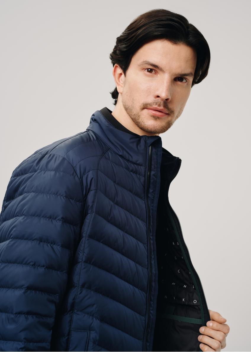 Men's navy blue quilted jacket KURMT-0310-69(W24)-01