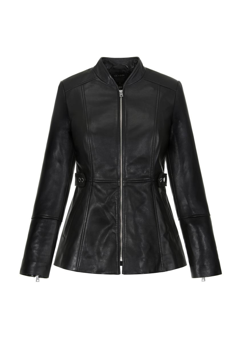 Women's waisted leather jacket KURDS-0424-5491(KS)