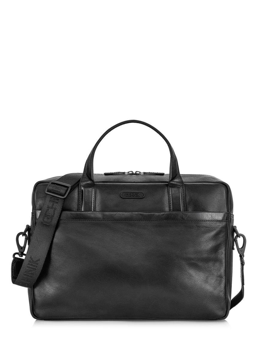 Black leather men's bag TORMS-0438-99(Z24)-01