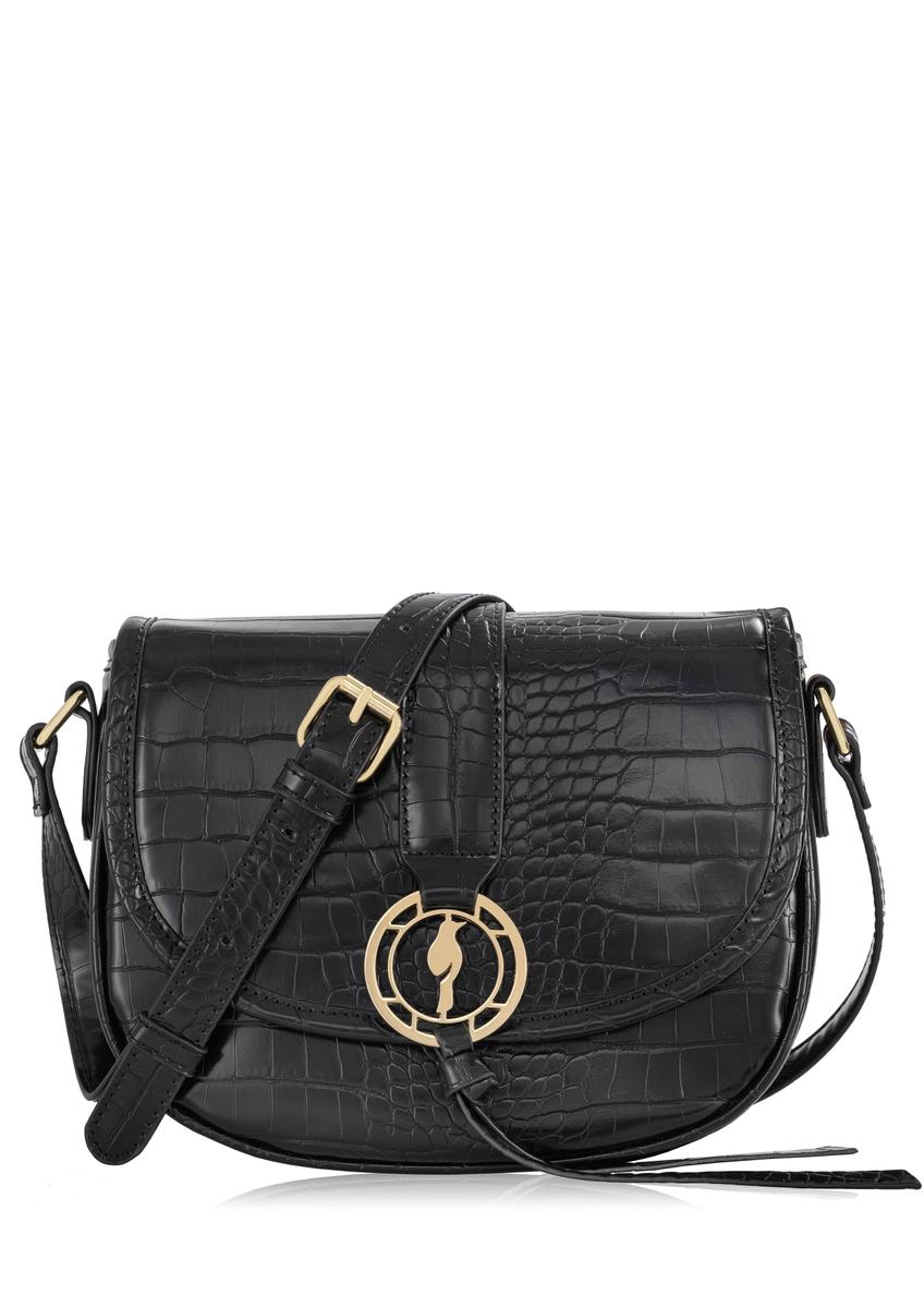 Black rounded mailbag croco TOREC-0756A-97(W24)-08