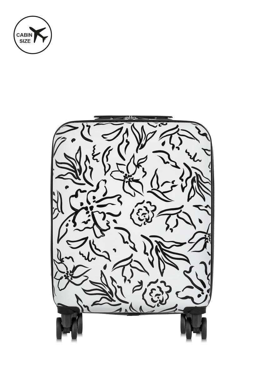 Small patterned suitcase on wheels WALAB-0074-11-19(W25)