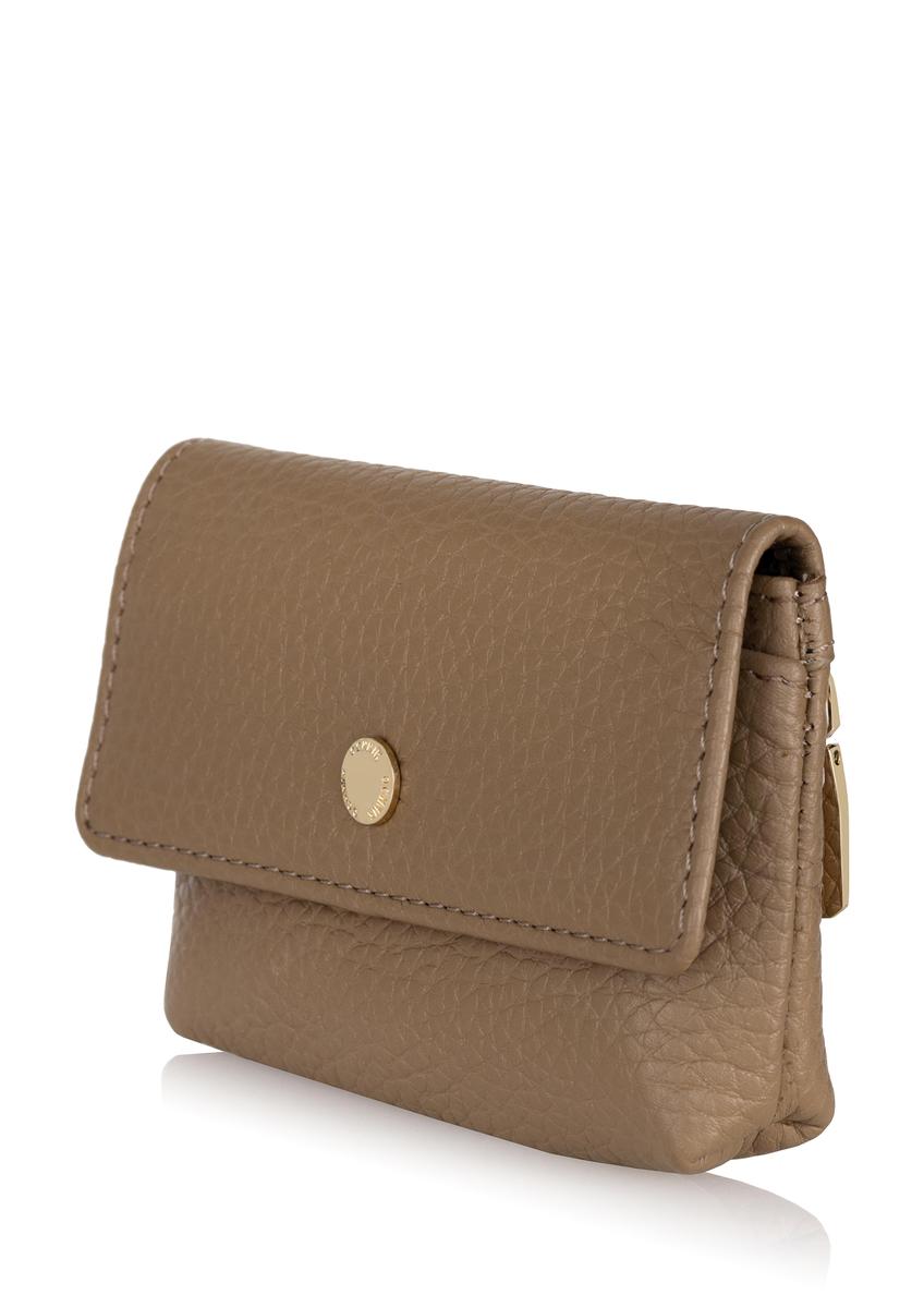 Non-stiff beige leather wallet PORES-0895-81(Z23)