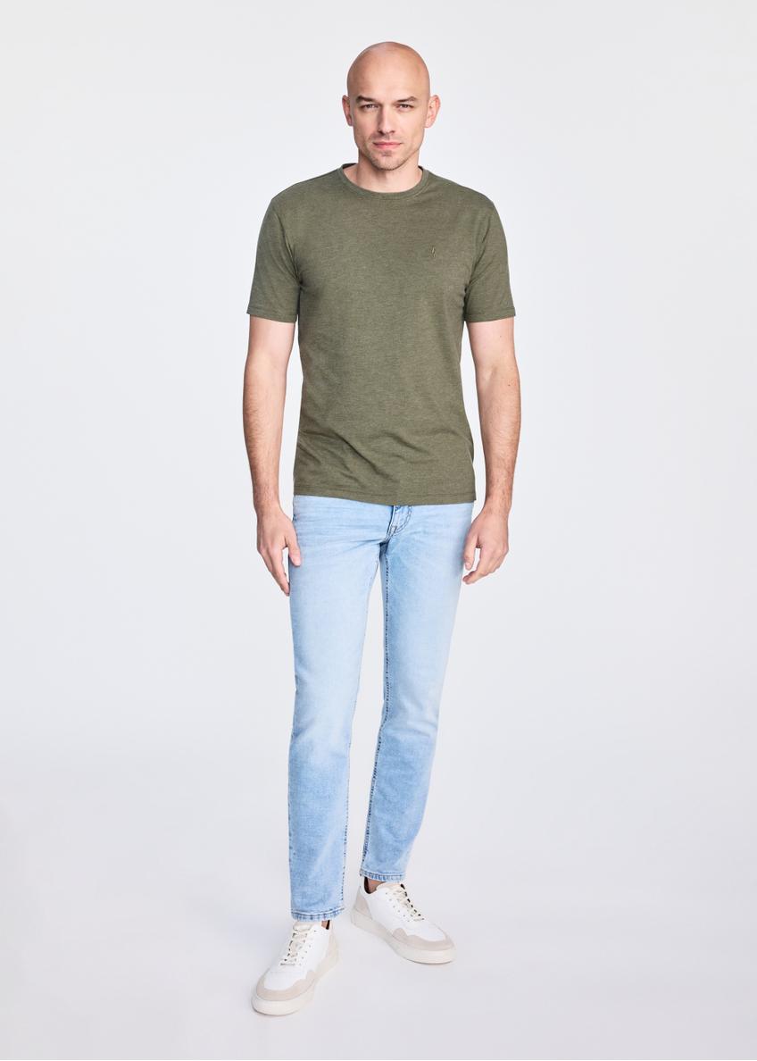 Men's cotton t-shirt in khaki color TSHMT-0120-55(W25)-01