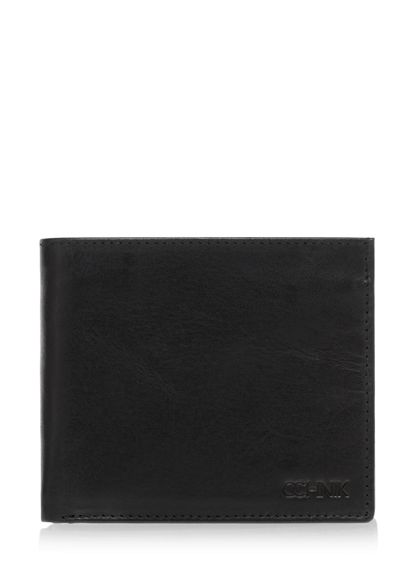 Men's black leather wallet PORMS-0547-99(W23)-06