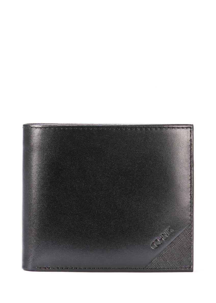 Men's leather wallet in black PORMS-0636-99(W25)