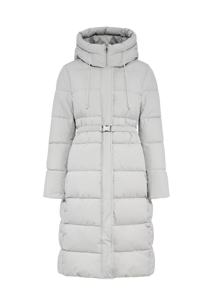 Long light gray women's jacket KURDT-0602-66(Z25)