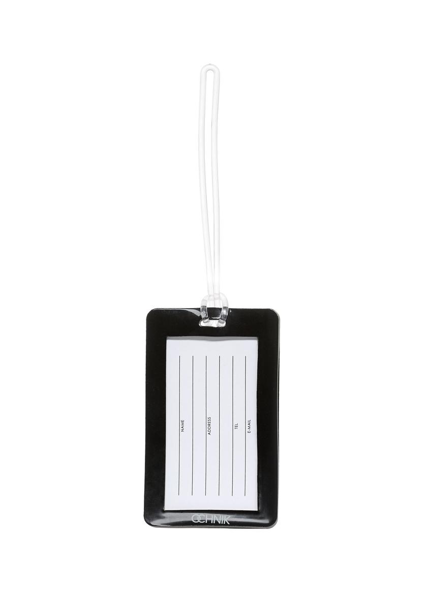 Black luggage tag with monogram AW-005-0004-98(W24)