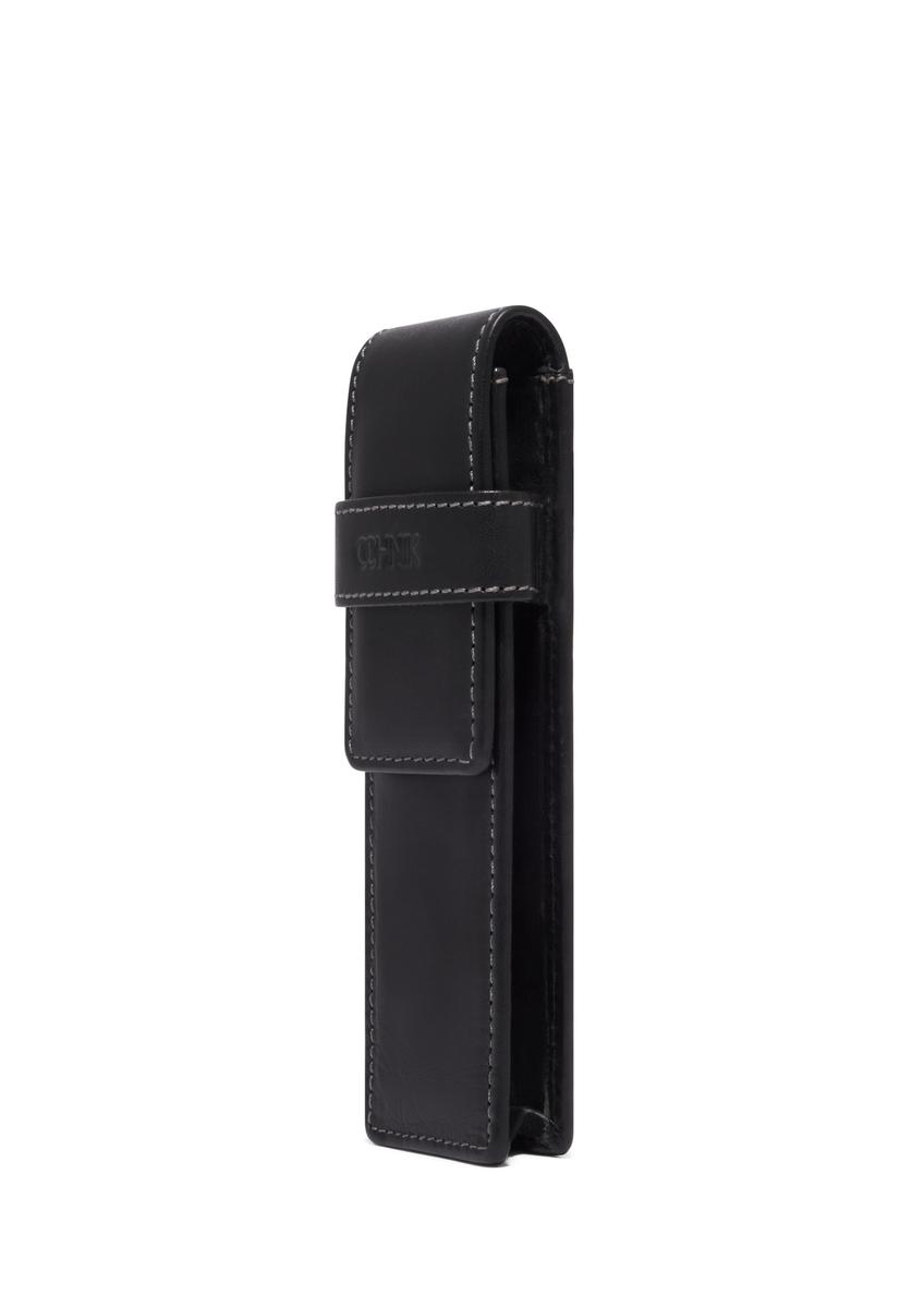 Black leather pen case PORMS-0705-99(Z26)