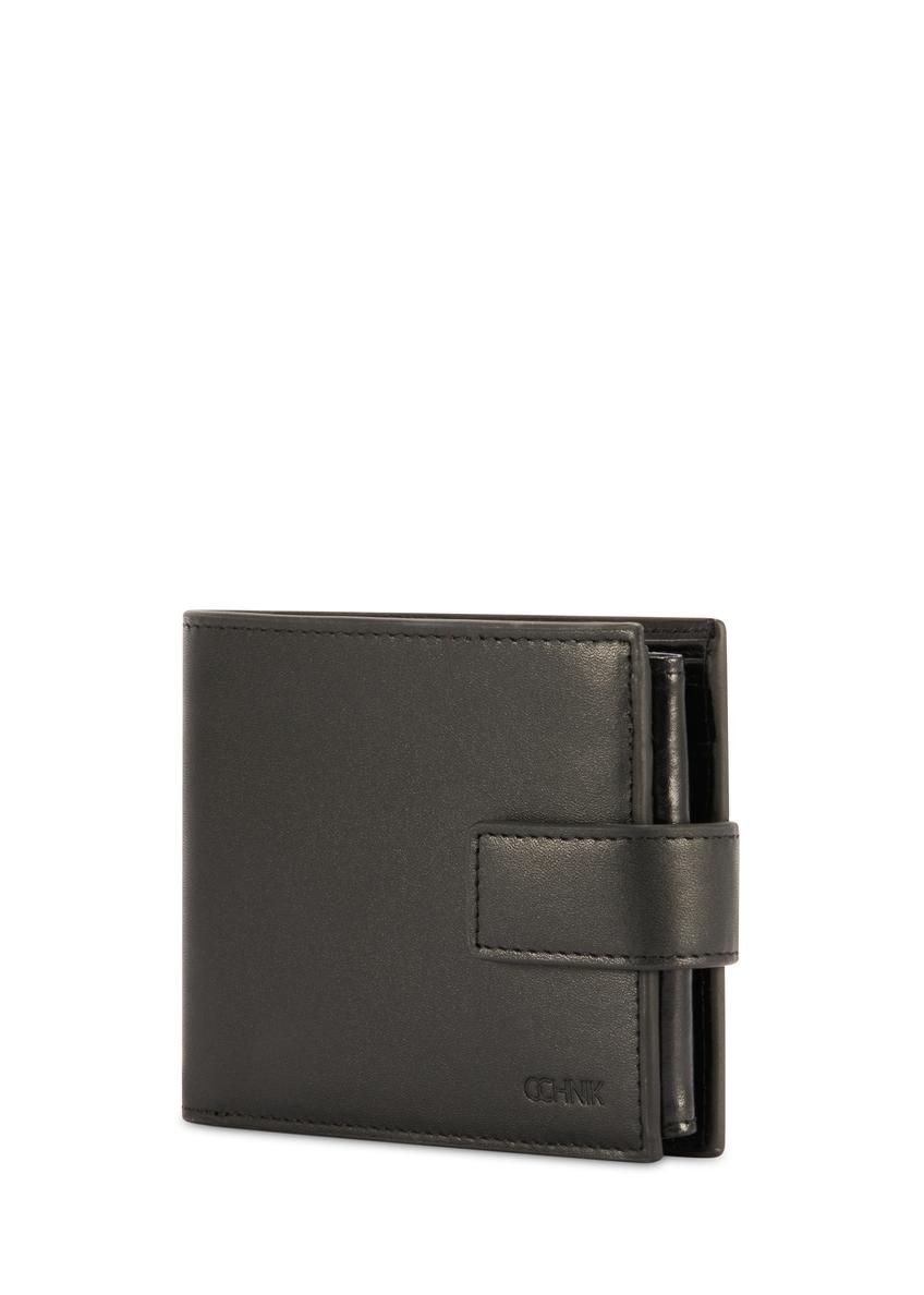 Men's black leather wallet PORMS-0657-99(Z25)
