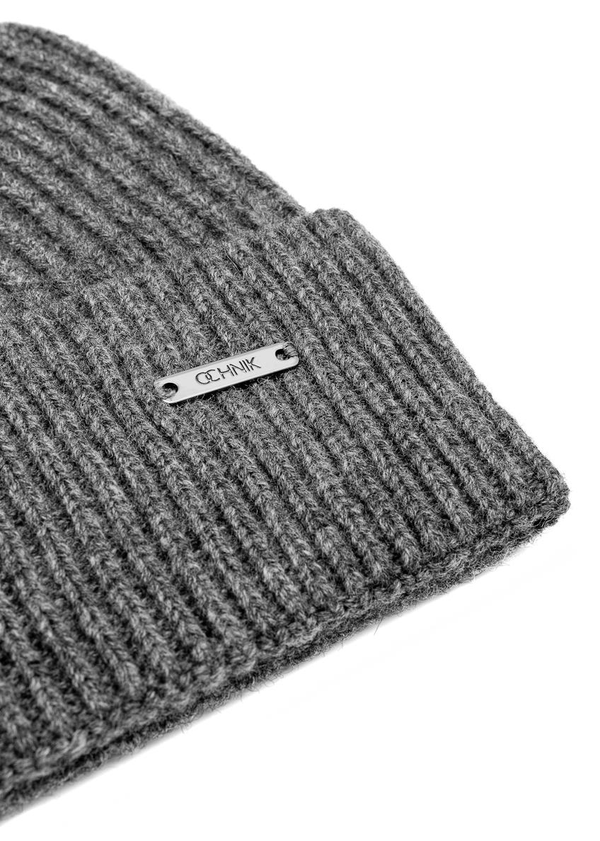 Gray wool men's cap CZAMT-0085-96(Z25)