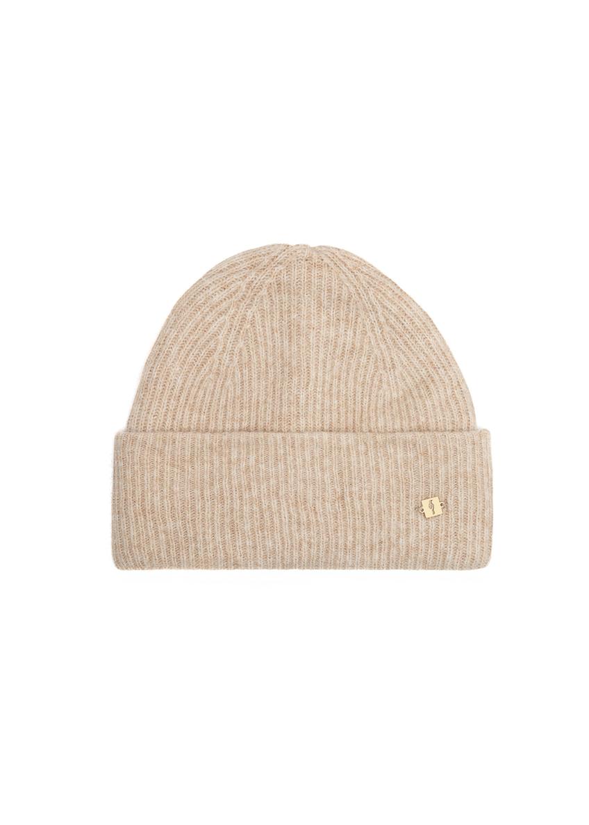 Women's light beige cap CZADT-0201-80(Z25), front product view on a white background.