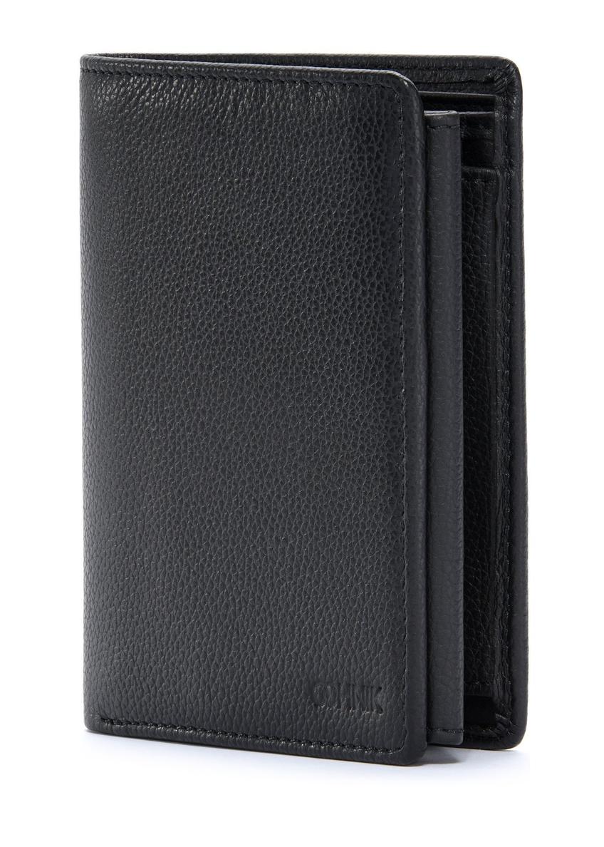 Black leather men's wallet PORMS-0632A-9I(W26)